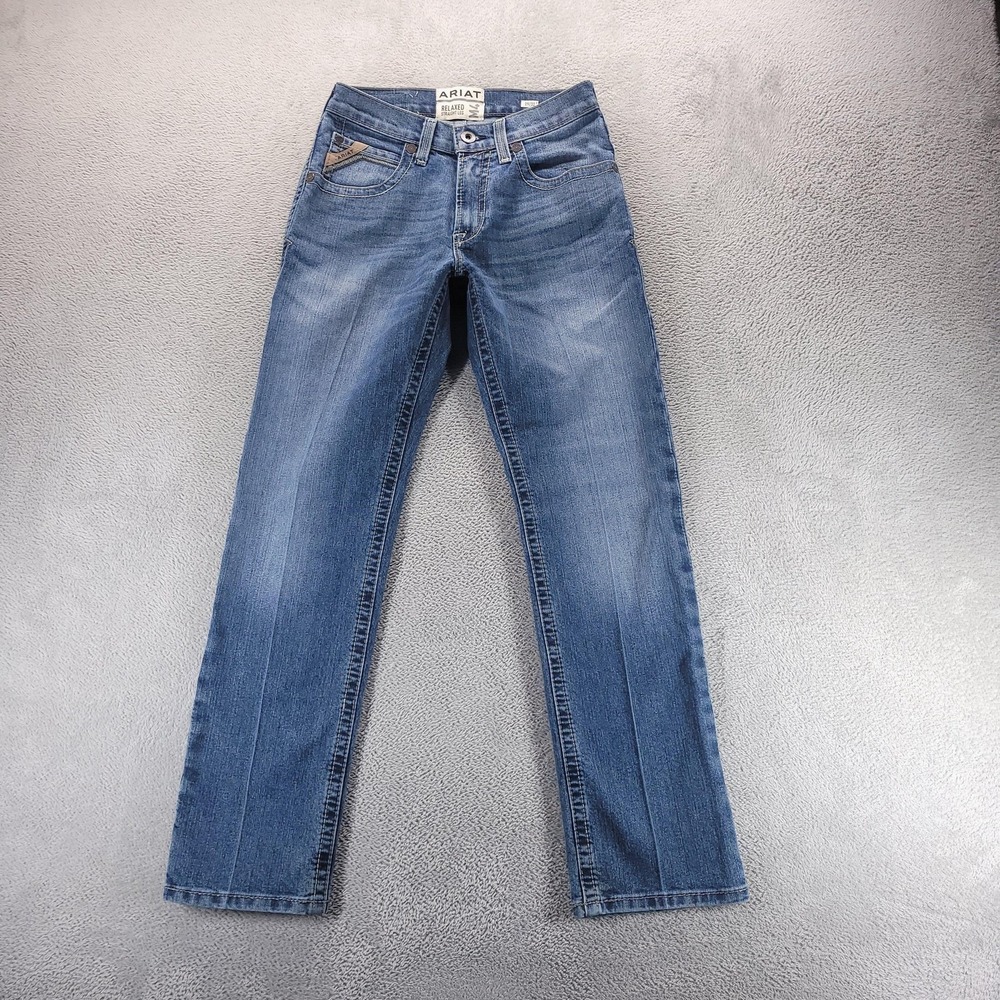 Ariat M4 Jeans Mens 29x32 Blue Relaxed Straight Workwear Construction Western